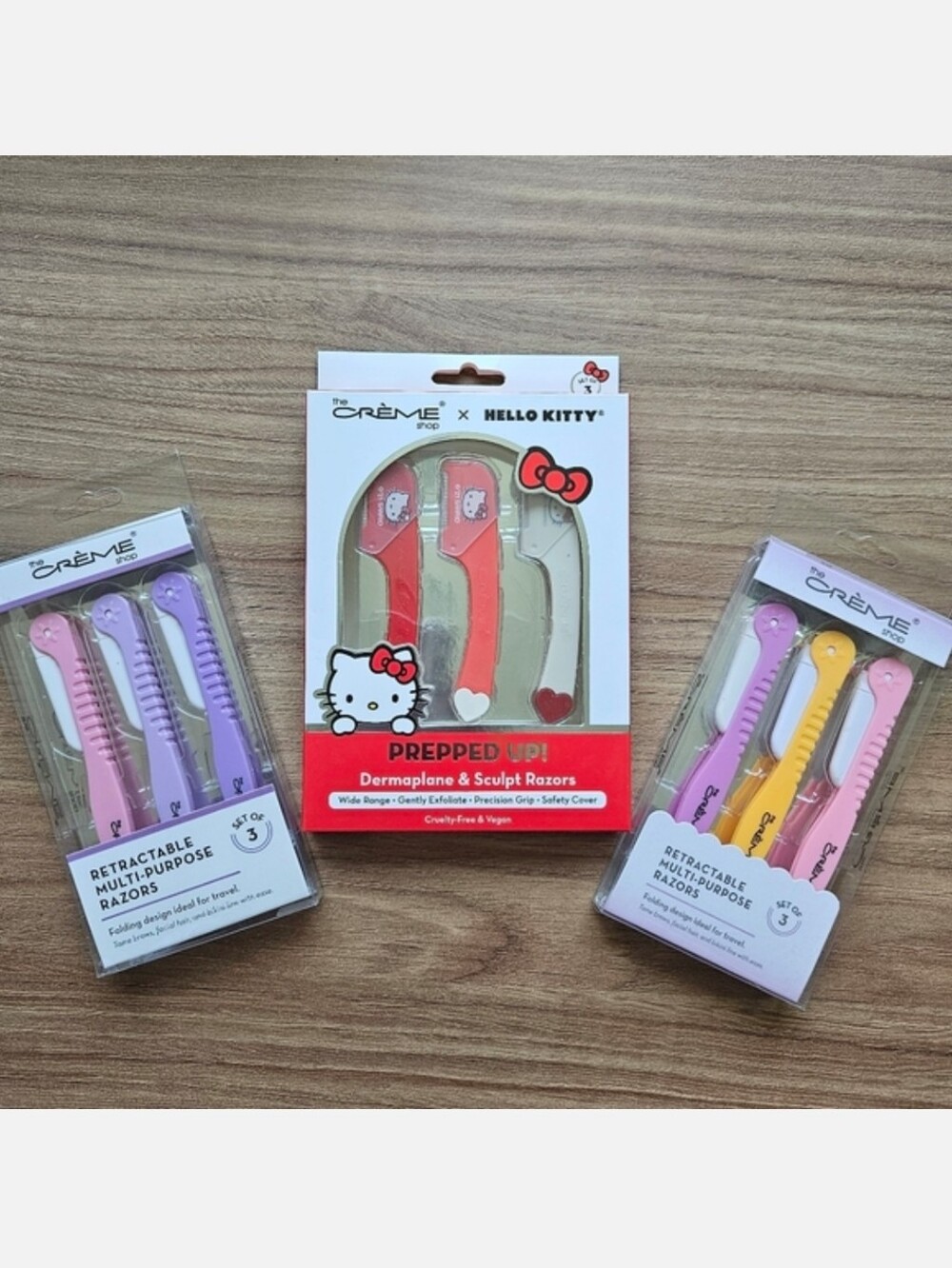 The Creme Shop Hello Kitty Dermaplane Razors and Retractable Razors Bundle